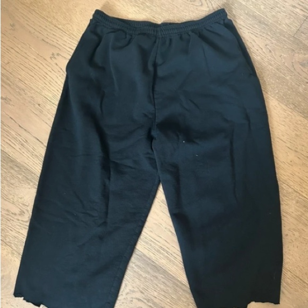 Men's Black Elastic-Waist Casual Pants